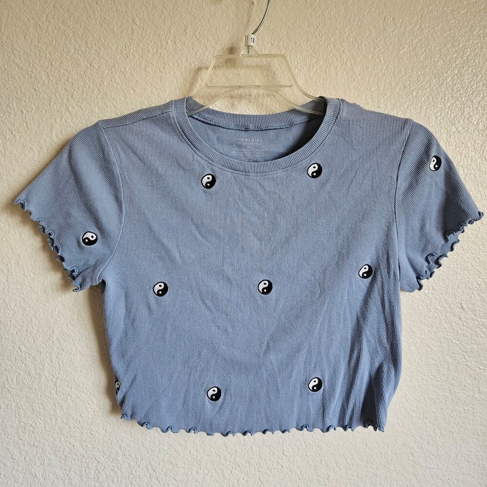 Crop Top Ying Yang Graphic Shirt XL